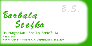 borbala stefko business card